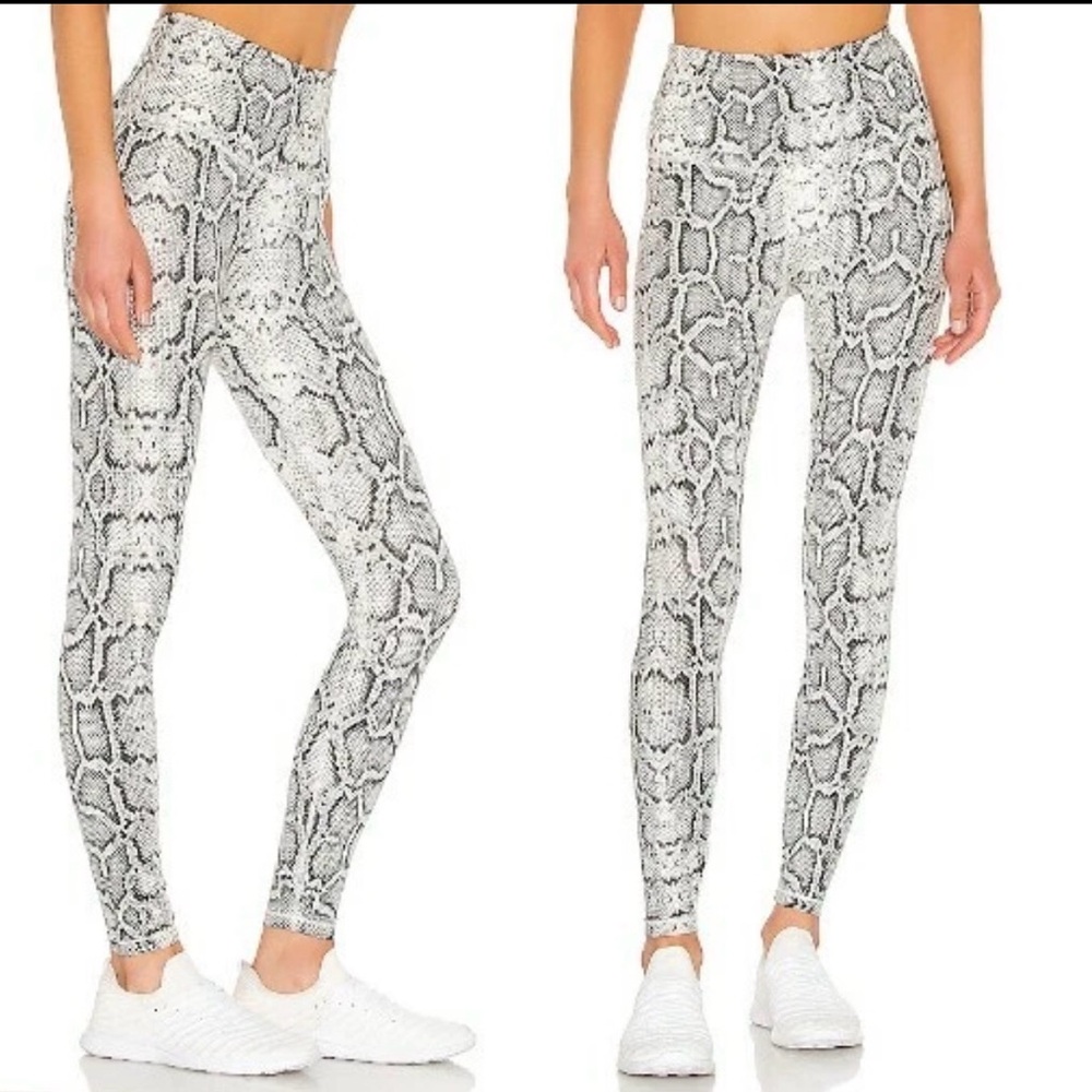 Varley Century 2.0 Leggings Ivory Cobra Snake Carbon38 Anthropologie Revolve S